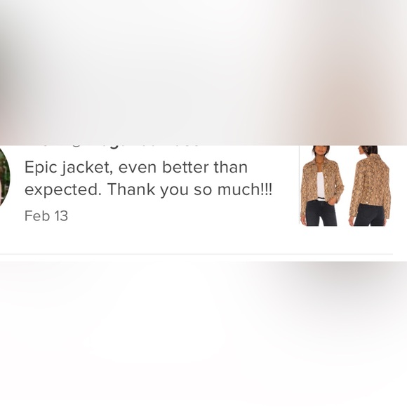 COPY - FRAME Le Vintage Python Print  Denim Jacket - Picture 9 of 9